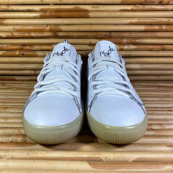 Puma Clyde Signature Ice Sneakers White/Black M8.5 - Picture 2 of 8